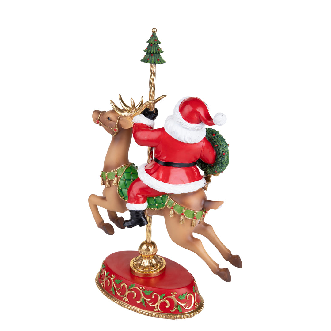 Babbo natale con renna • H 45,5 cm