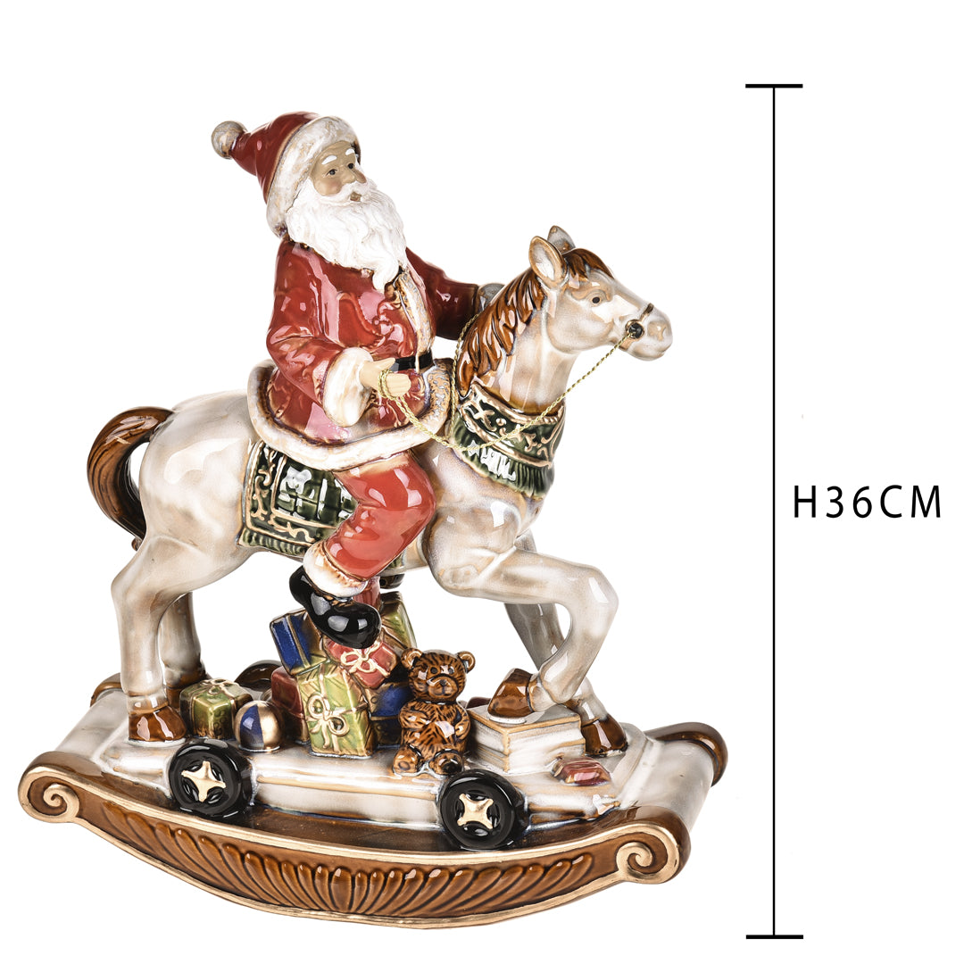 Babbo natale senza cavallo dondolo • H 36 cm