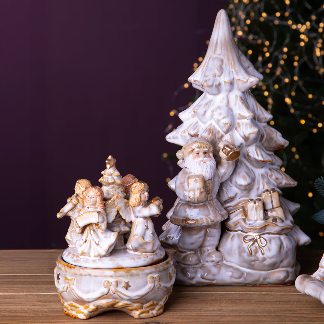 Babbo natale porcellana con • 37 cm