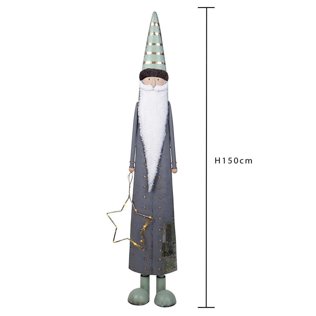 Babbo natale metallo • 150 cm