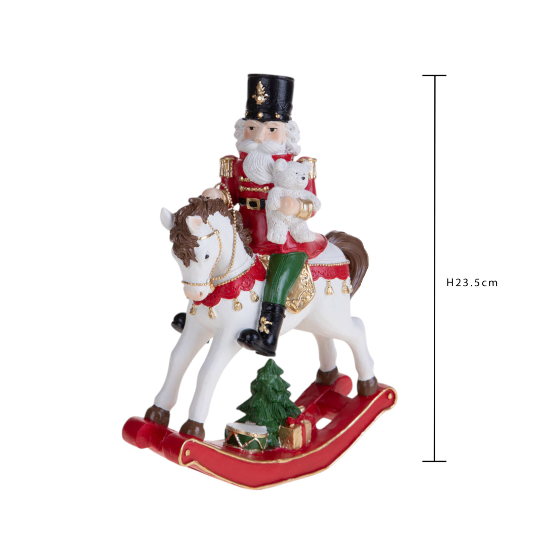 Cavallo dondolo con schiacc/bab • H 23,5 cm
