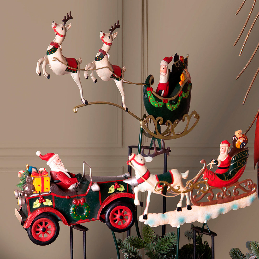 Babbo natale su slitta con doni • 32 cm