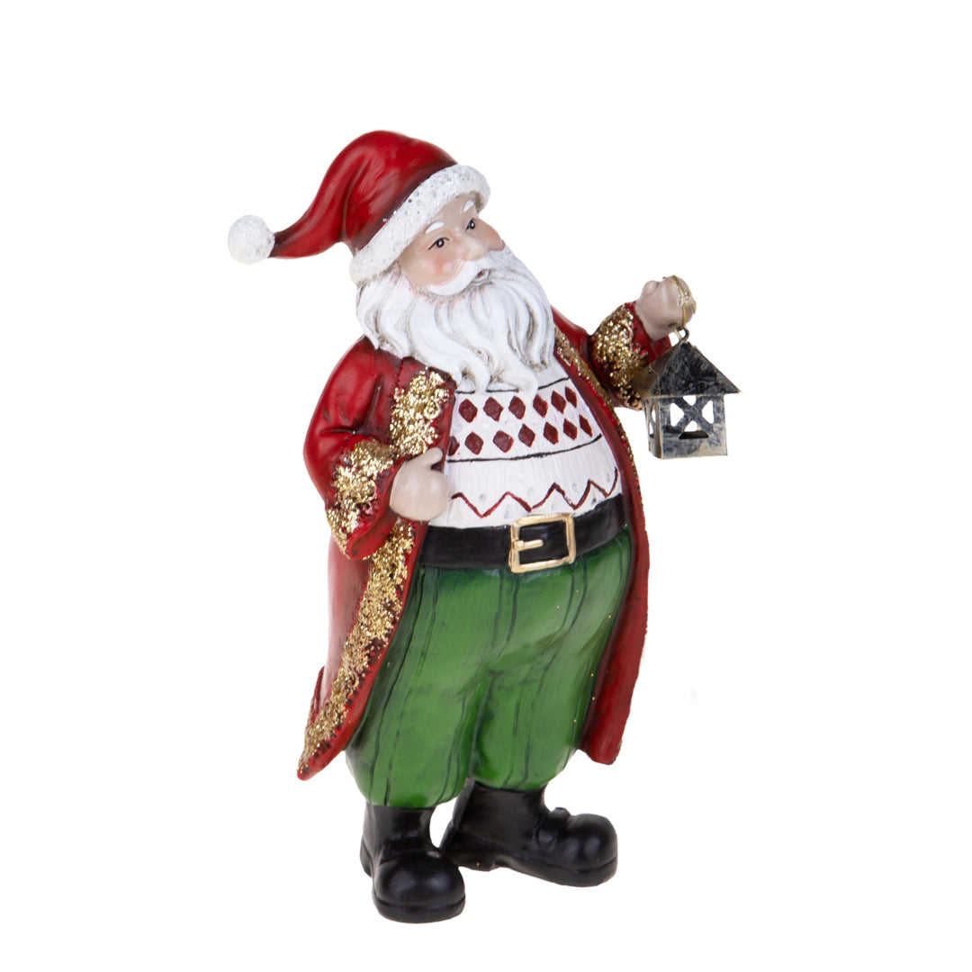 Pezzi 2 • Babbo natale con lanterna • H 24,5 cm