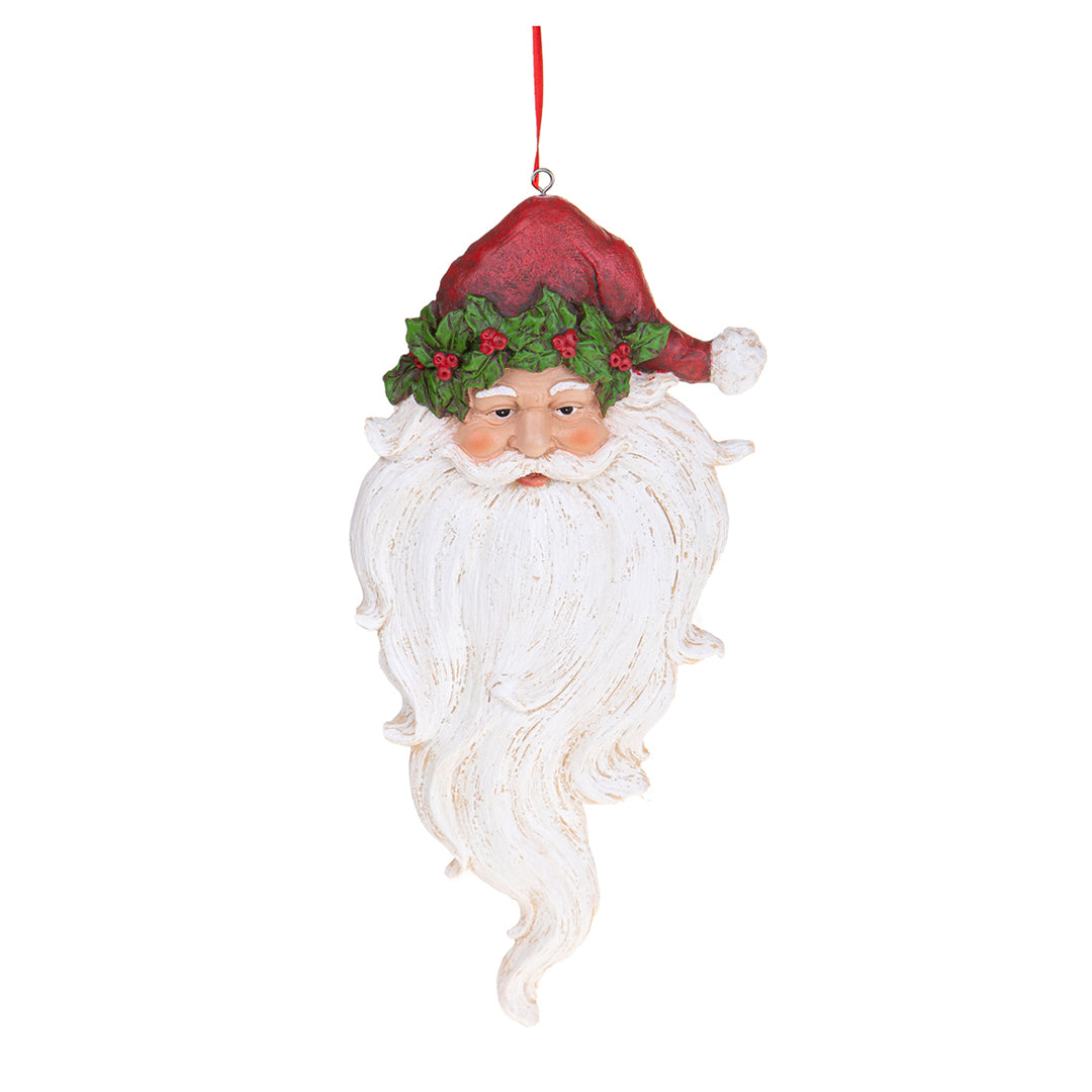 Faccia Babbo Natale da appendere • 41 cm