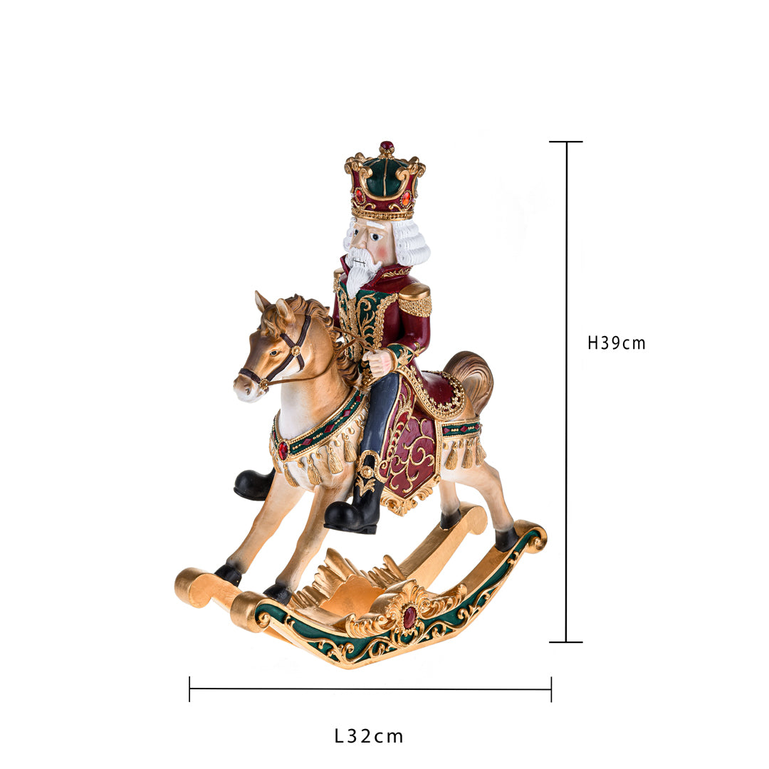 Babbo nat. senza cav.dondolo • H 39 cm