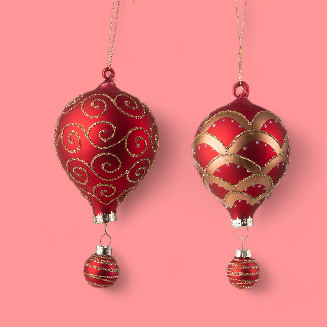 4 Pezzi • Mongolfiera da appendere • 16 cm