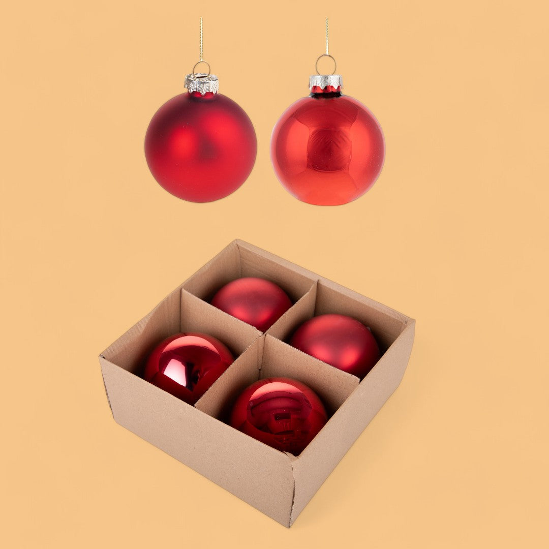 8 Pezzi • Sfera Matt/Shiny • 10 cm