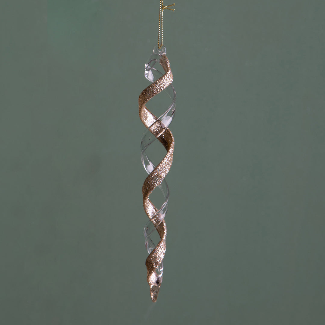 Pezzi 4 • Decoro con glitter • H 18 cm