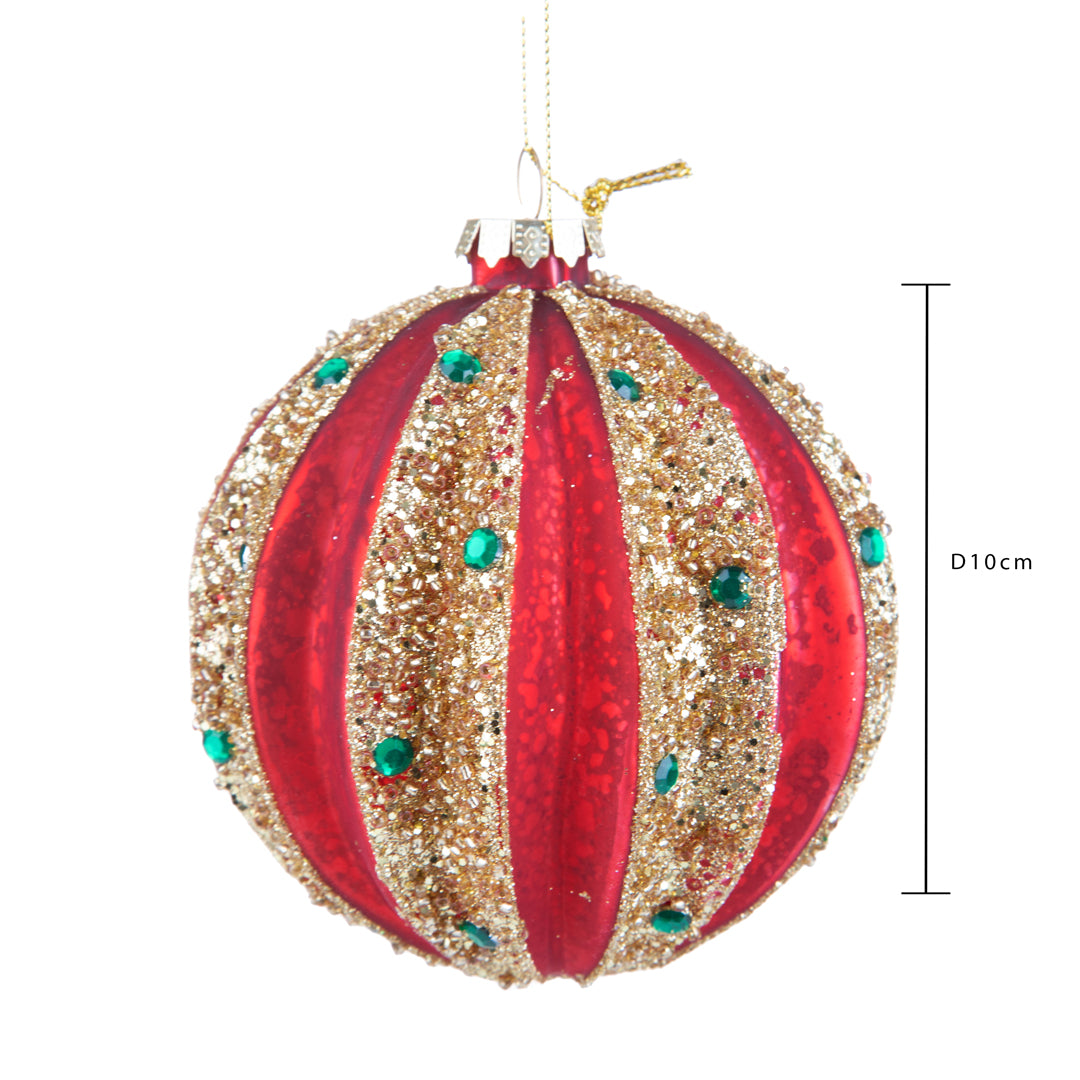 Pezzi 4 • Sfera con spicchi • H 10 cm