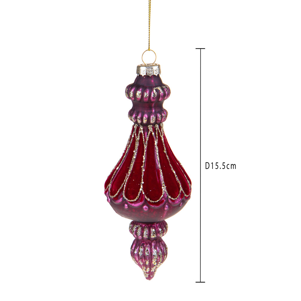 Pezzi 4 • Decoro con velluto • H 15,5 cm