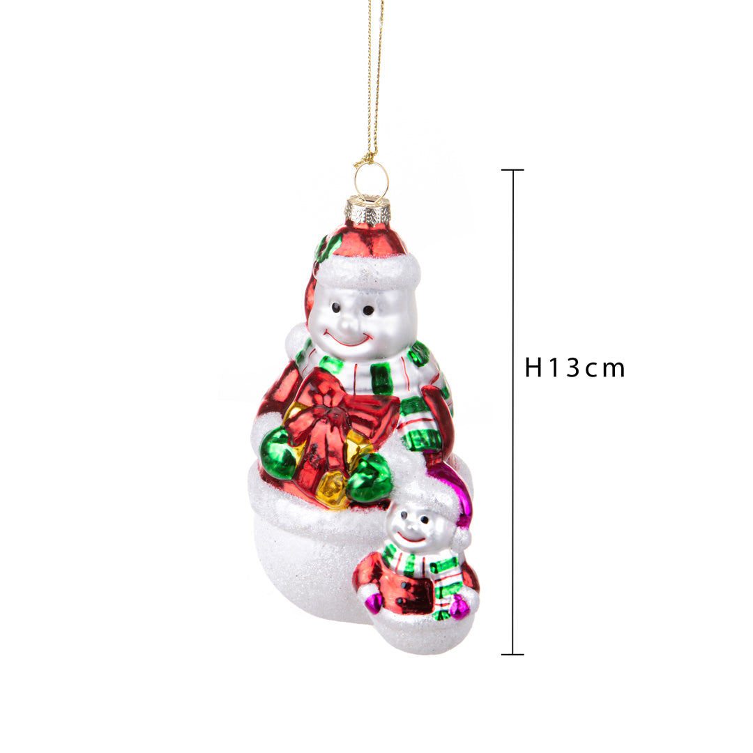 Pezzi 4 • Pupazzo neve • H 13 cm