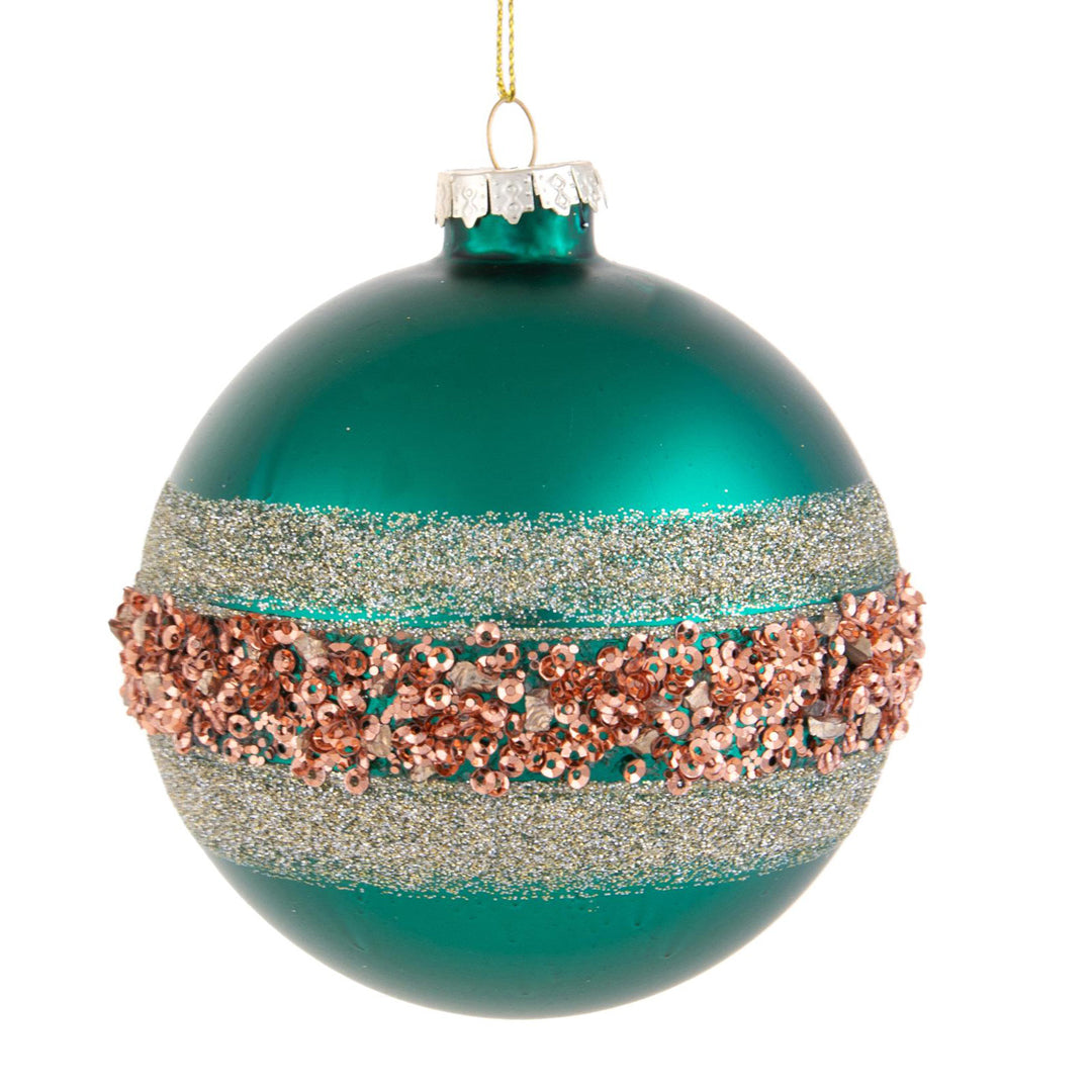 Pezzi 4 • Sfera con decoro • H 10 cm