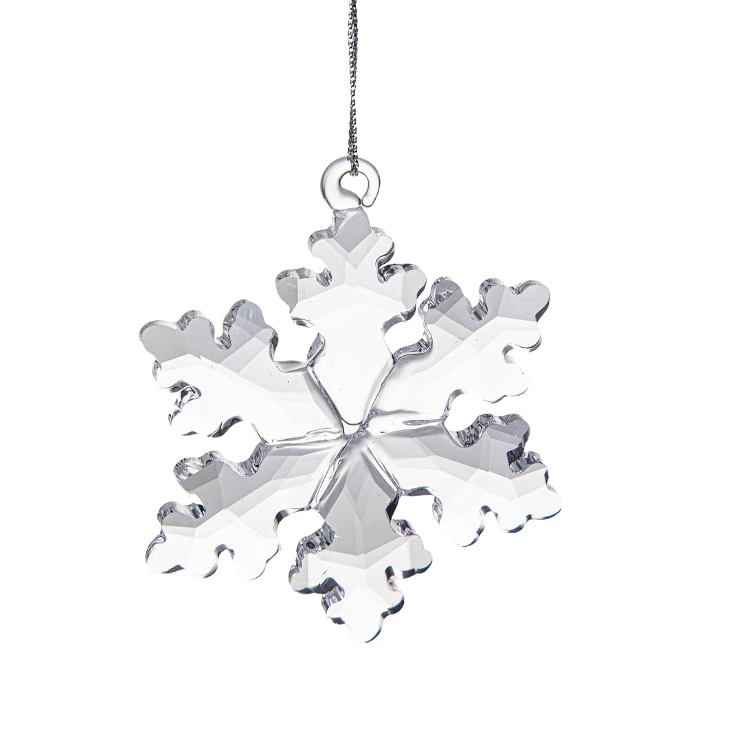 Pezzi 4 • Fiocco di neve cristallo daA • H 6,5 cm