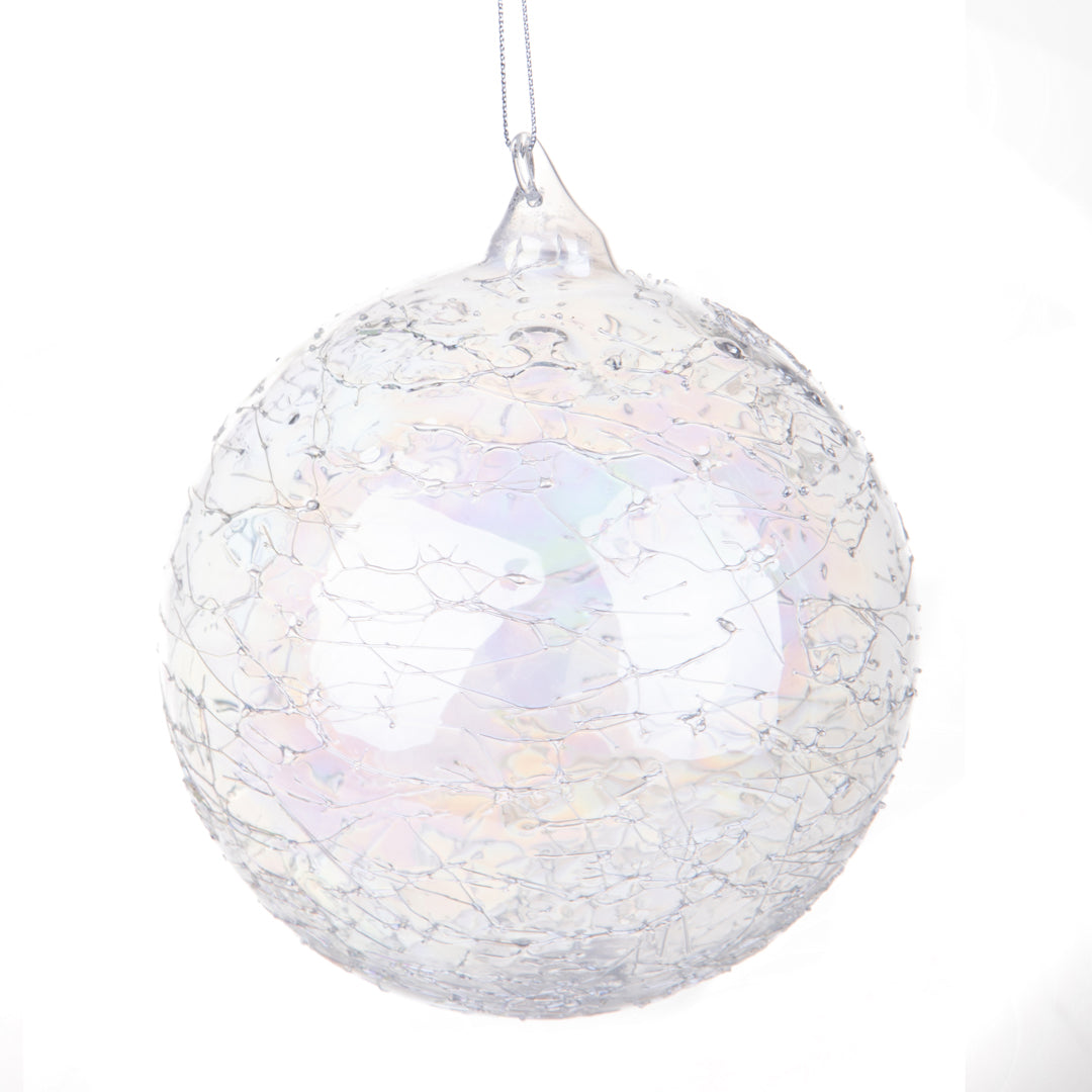 4 Pezzi • Sfera iridiscente • 10 cm