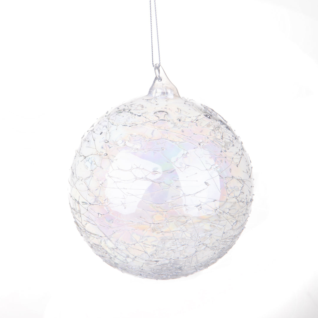 4 Pezzi • Sfera Cracked • 12 cm