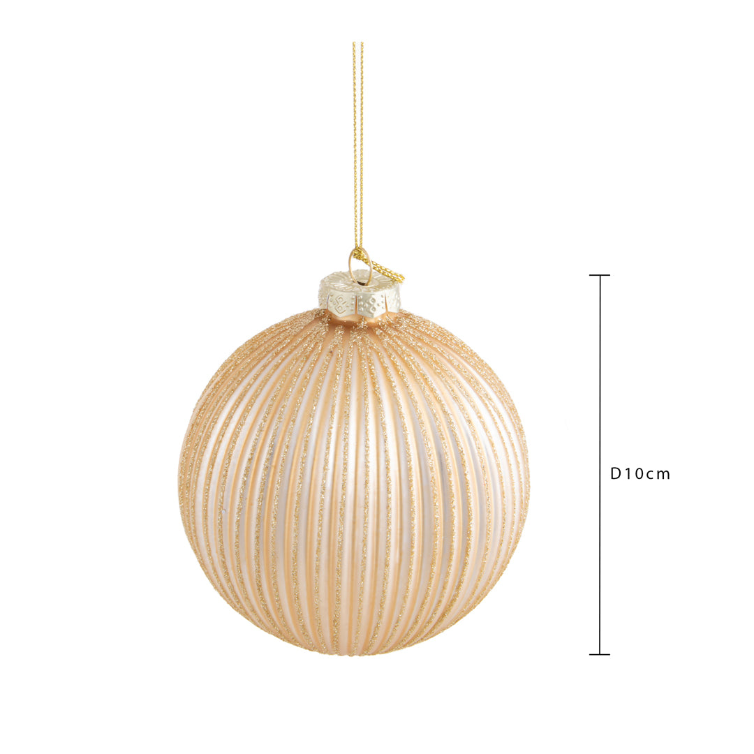 Pezzi 4 • Sfera con decoro • H 10 cm