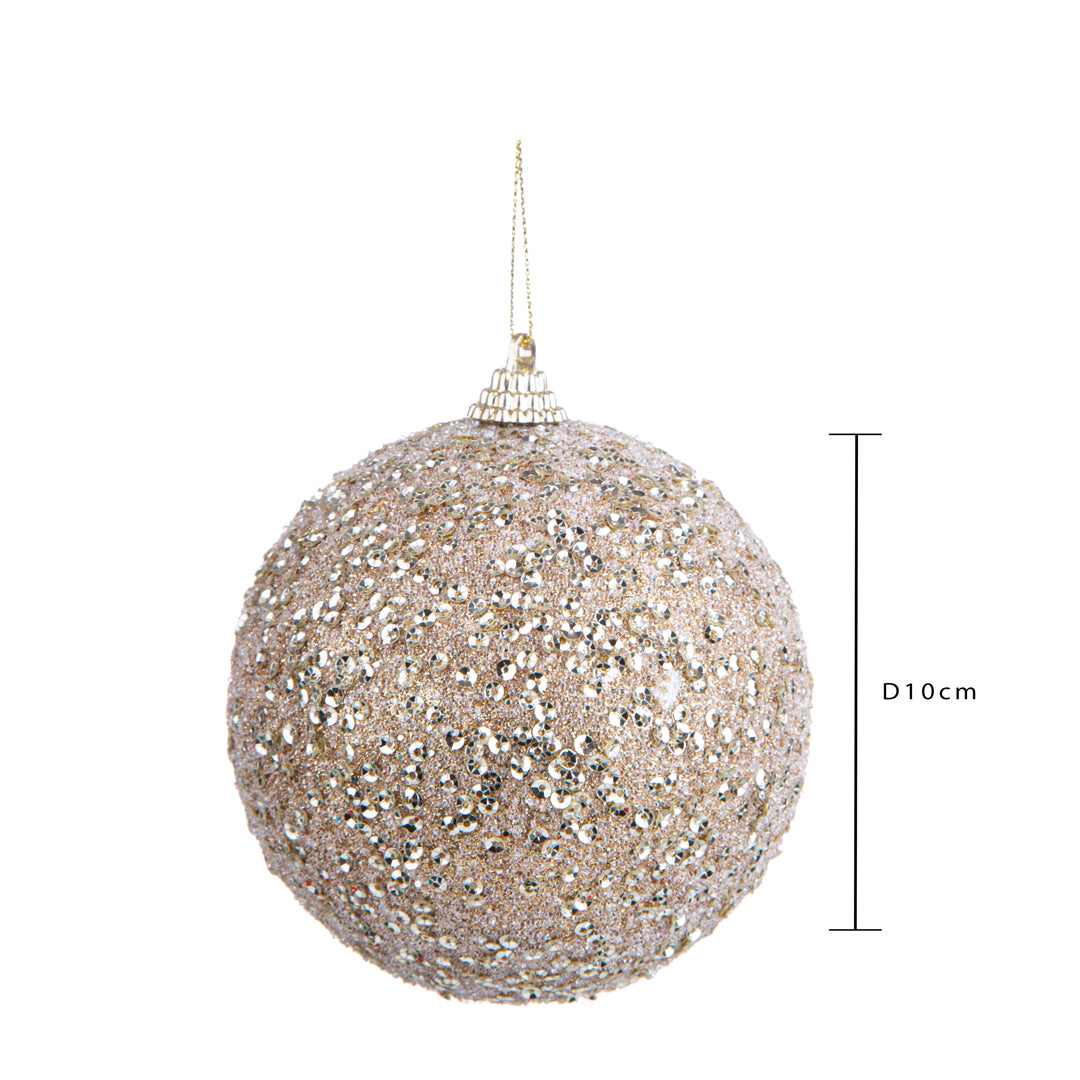 Sfere 6 pz con strass • H 10 cm