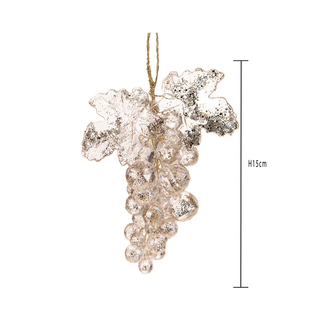 Pezzi 6 • Decoro uva natalizia • H 15 cm