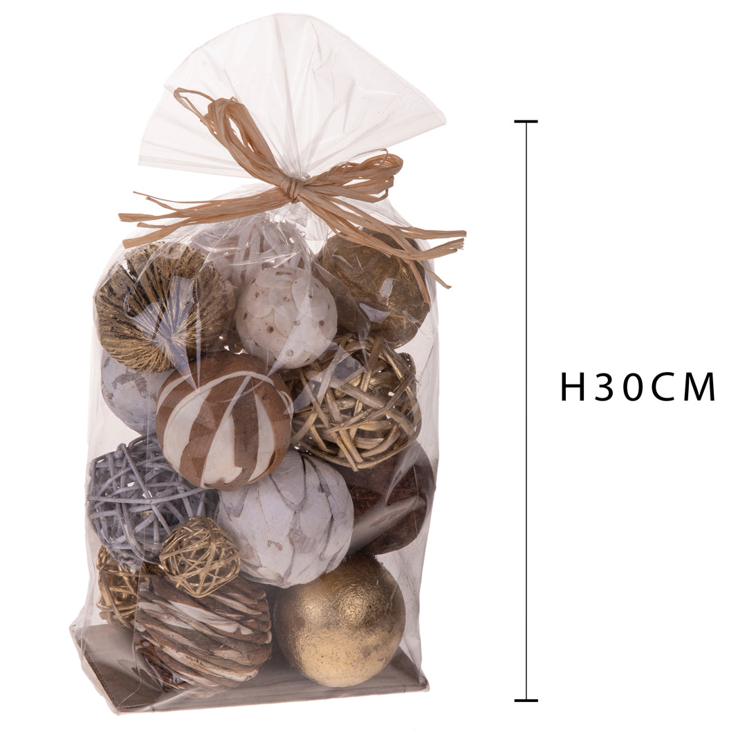 2 Pezzi • Sfere Decorate 18 Pz Assortite • 30 cm