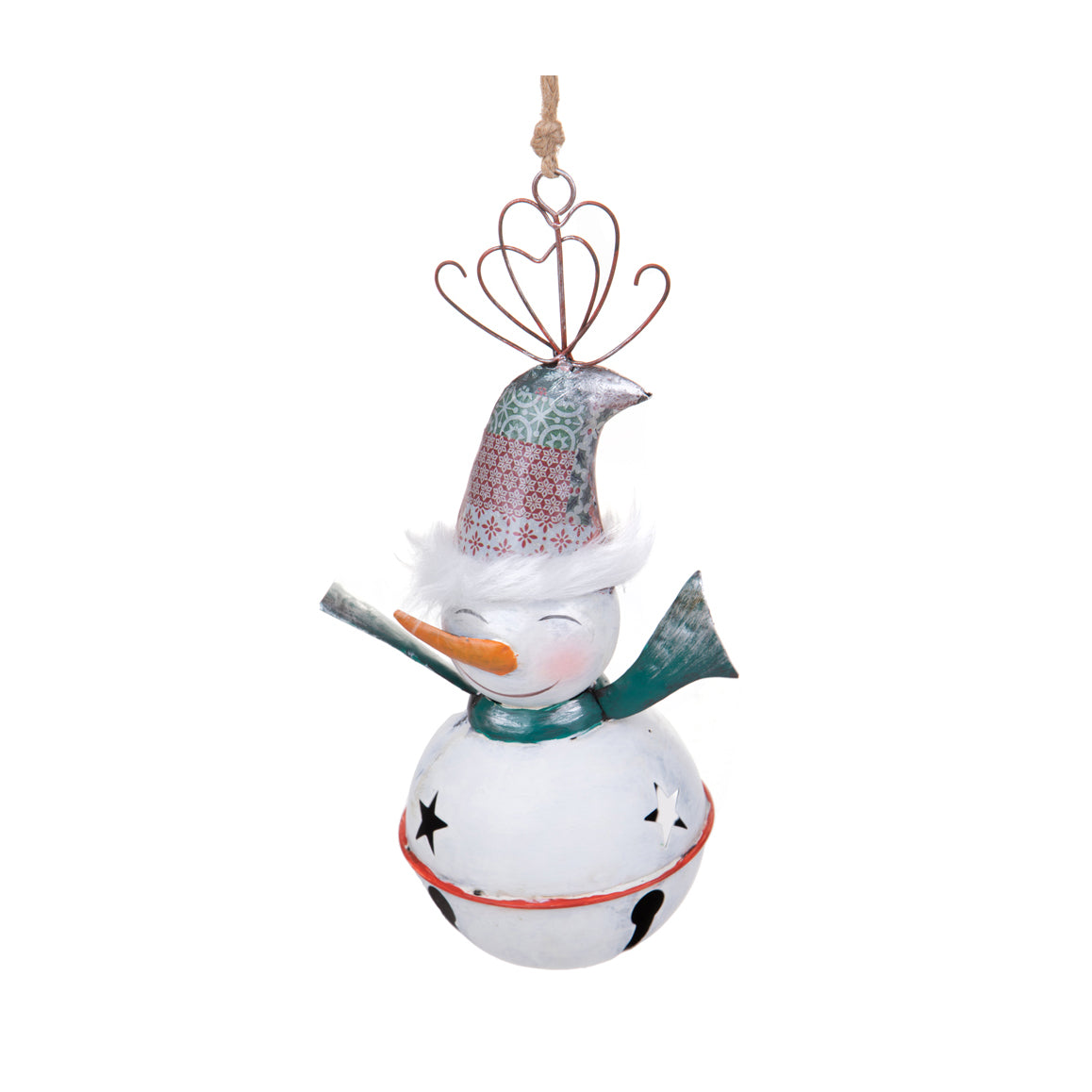 Pezzi 2 • Campana h con pupazzo neve • H 41 cm