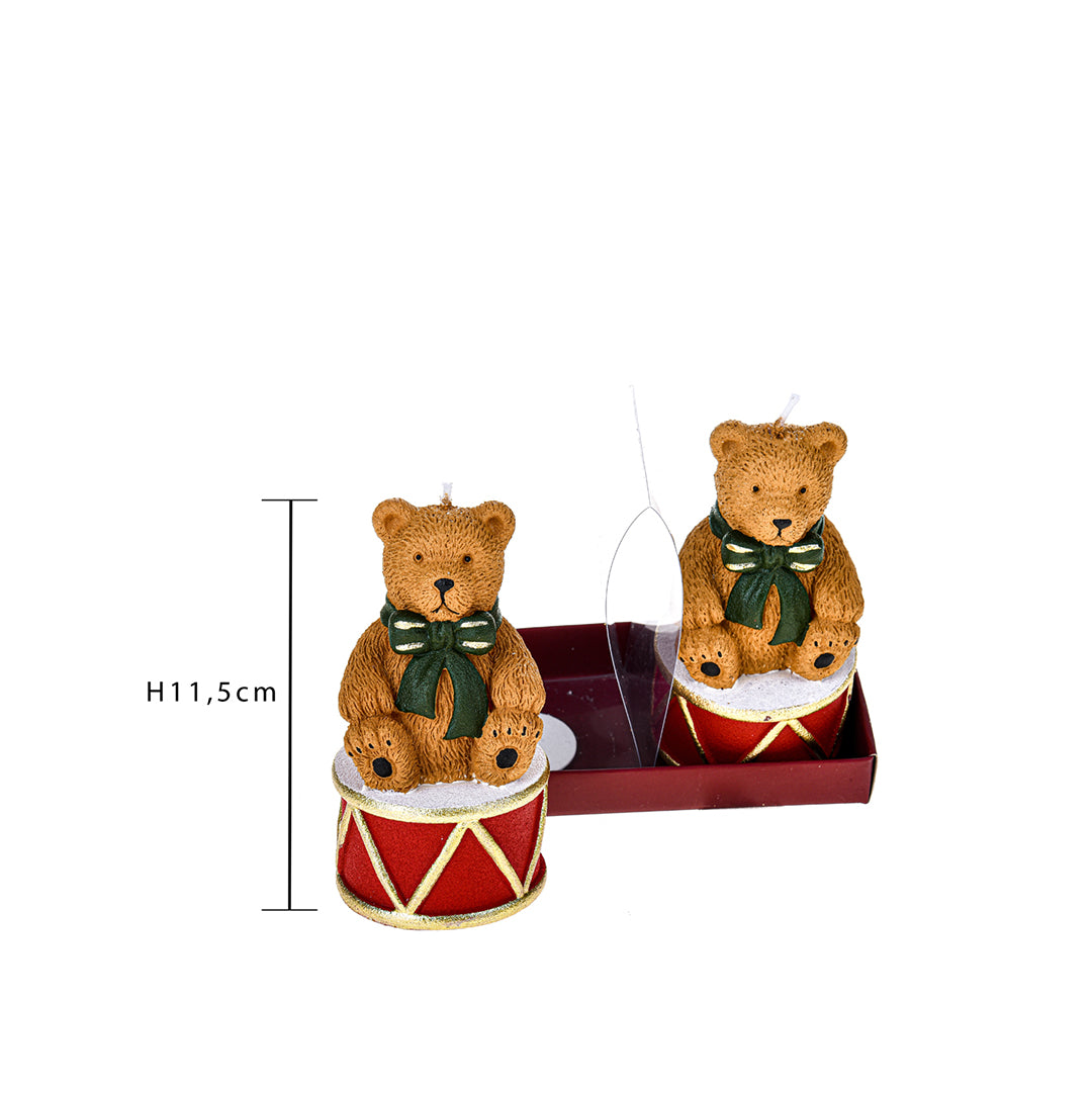 Cand. Orsetti Natalizi 2 Pz H. • 11,5 cm