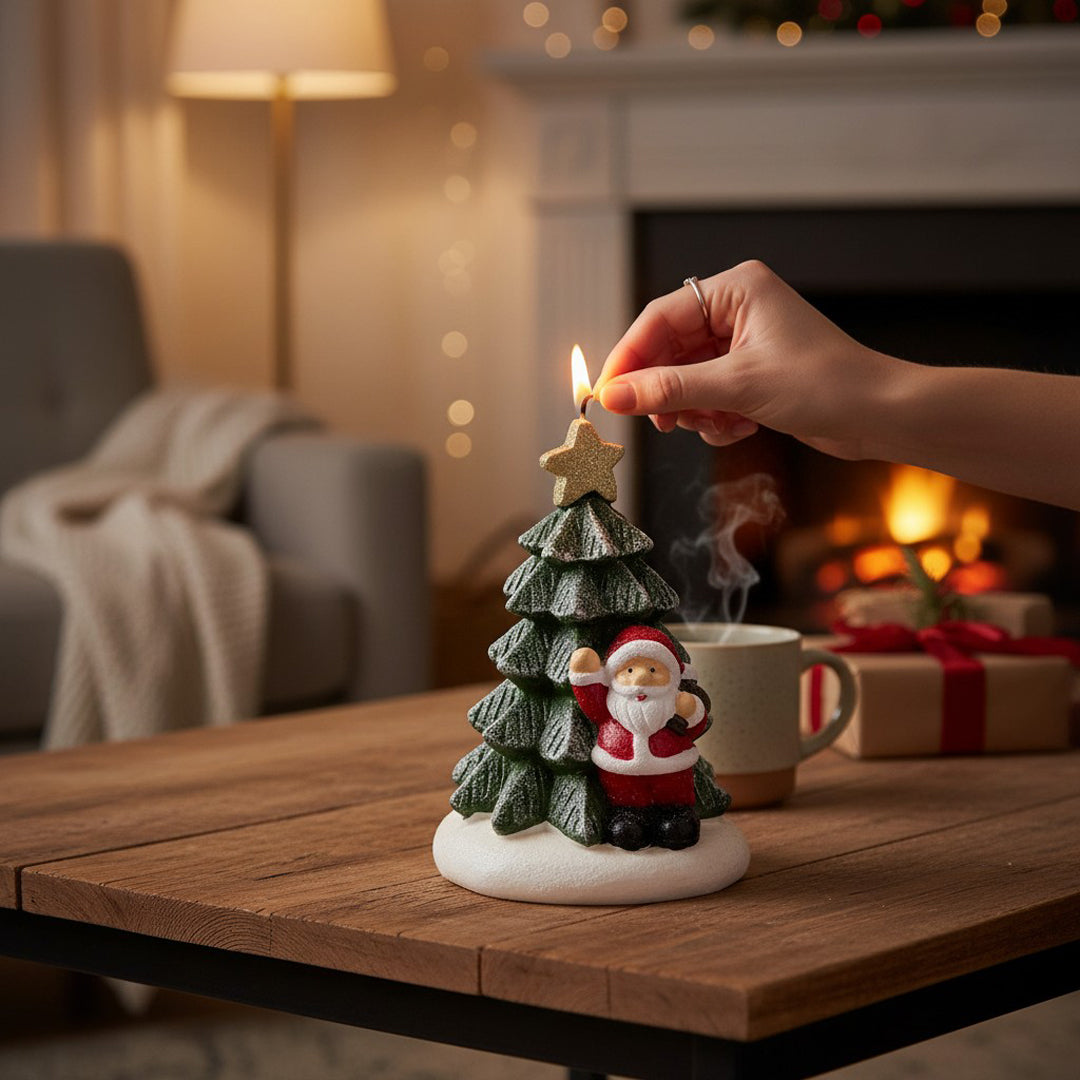 Candela babbo natale • H 12,5 cm