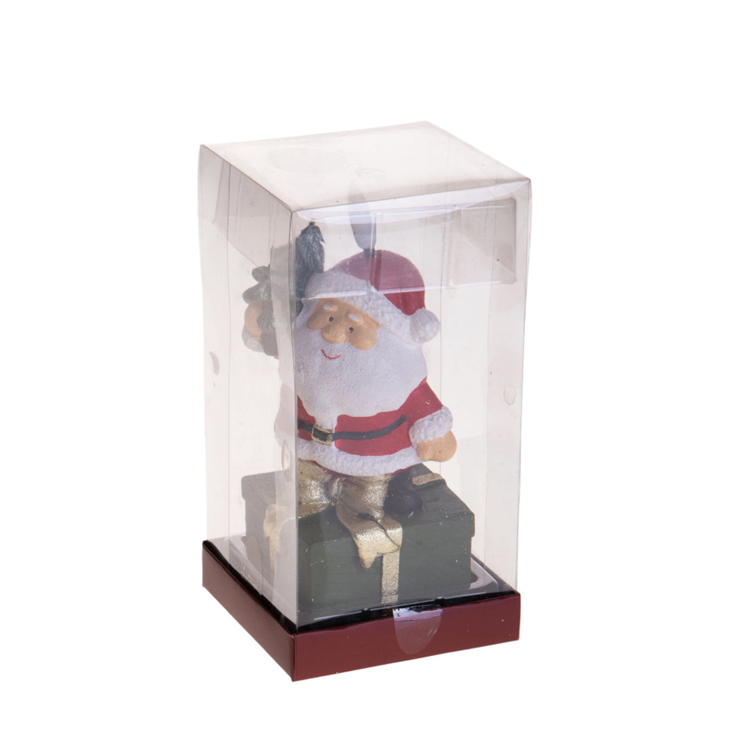 Santa santa su p/dono con led • H 13,5 cm