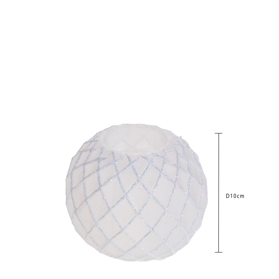 Pezzi 6 • Porta tealight con decoro • H 8 cm