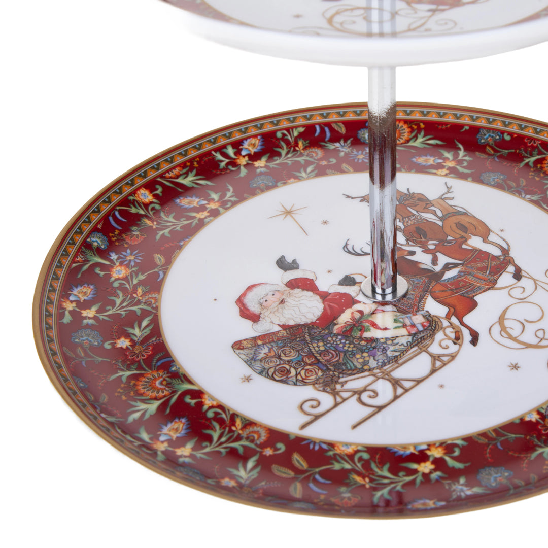 Alzata con Babbo Natale • 48 cm