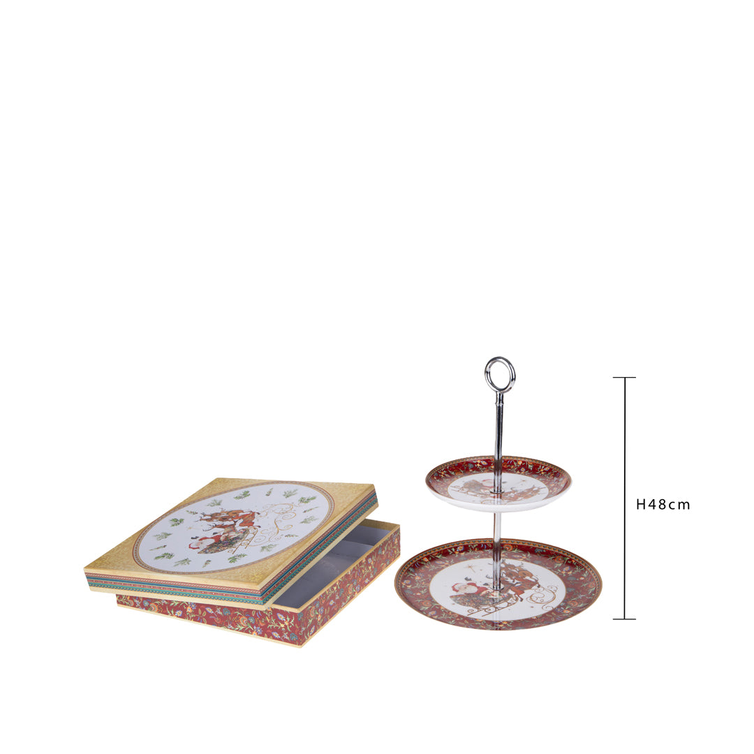 Alzata con Babbo Natale • 48 cm