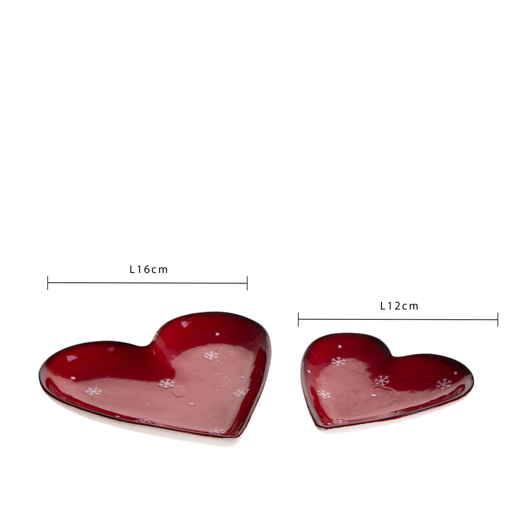 Pezzi 3 • 2 svuotatasche cuore • H 2,2 cm