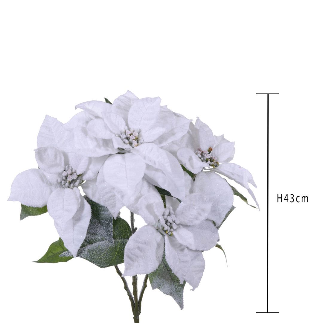 Stella natale con neve • H 43 cm