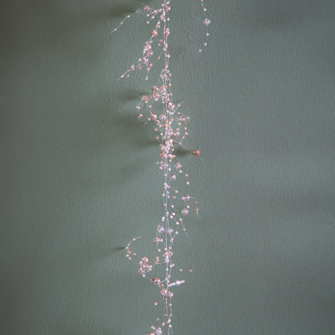 3 Pezzi • Ghirlanda ciuffetto mini perle • 180 cm