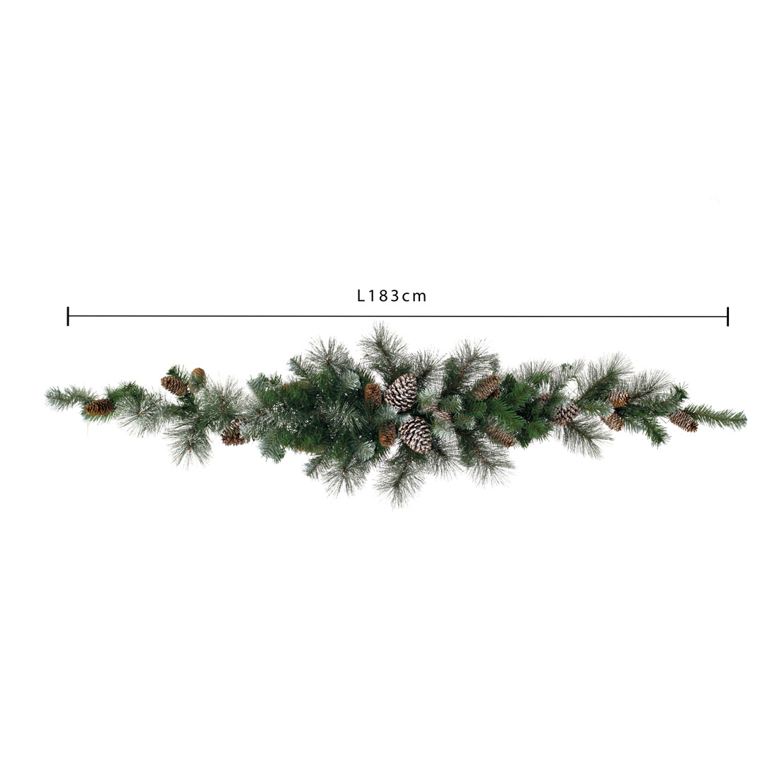 Sopra Porta Inn.con Pigne 120 Rami • 40 cm