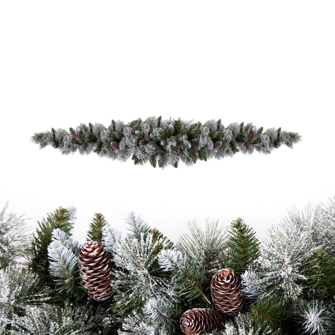 Sopra porta 138 rami con Neve • 180 cm