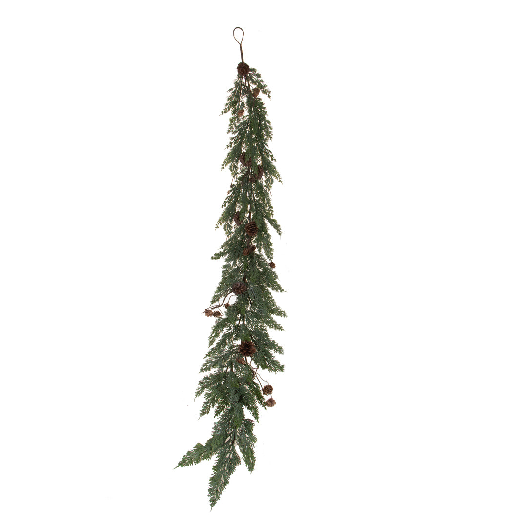 Ghirlanda con cipresso e pigne 120 tips • H 25 cm