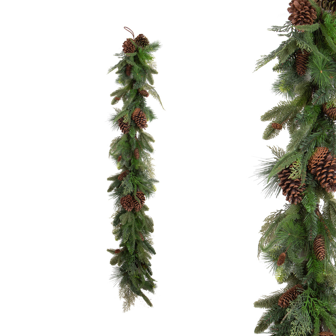 Festone con Pino E Pigne • 183 cm