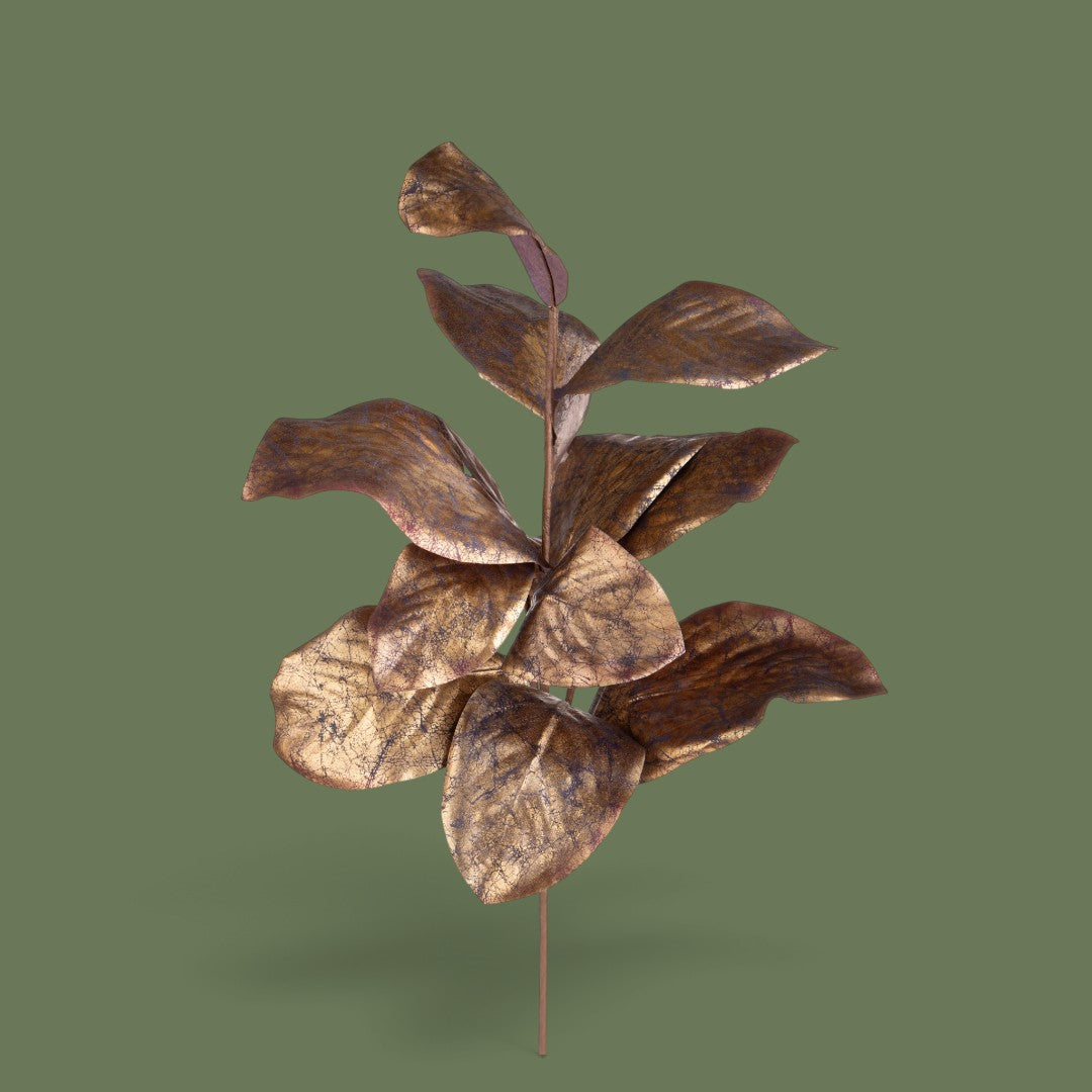 Pezzi 12 • Foglie magnolia in ramo • H 94 cm