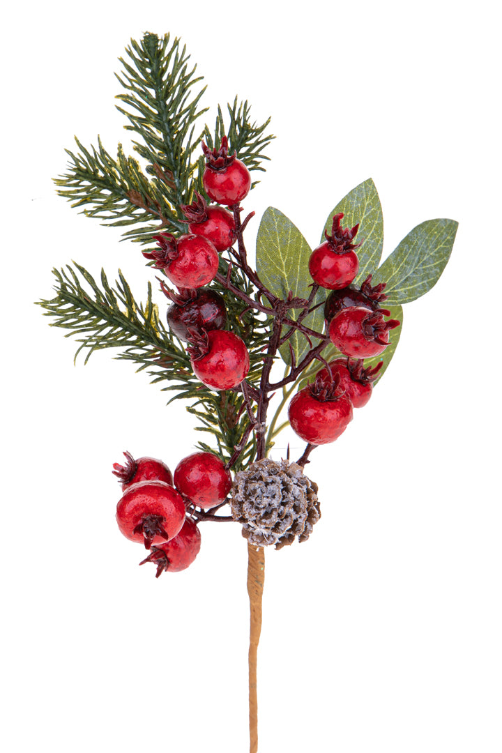 12 Pezzi • Ramo wild rose • 25,5 cm