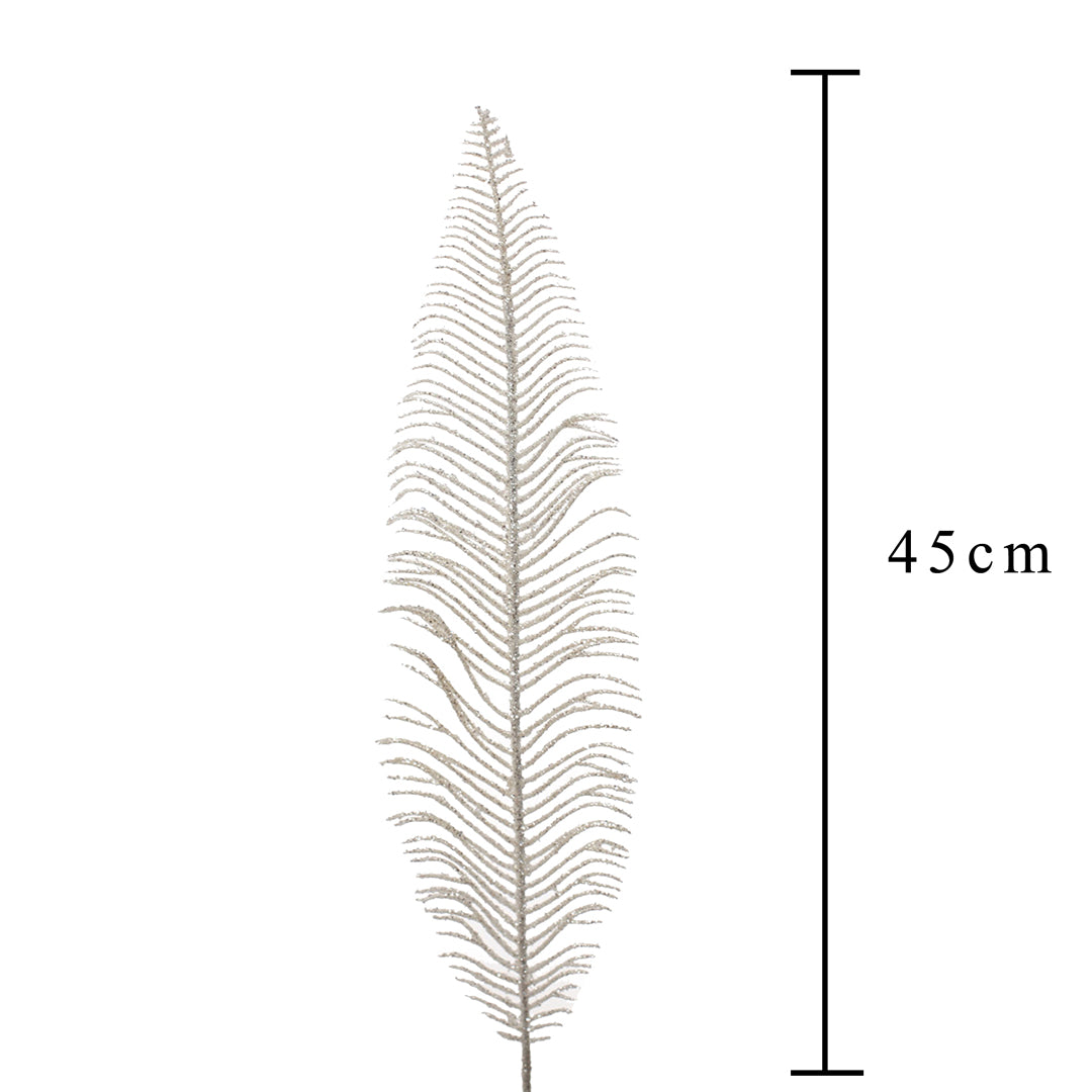 12 Pezzi • Felce con Glitter • 45 cm