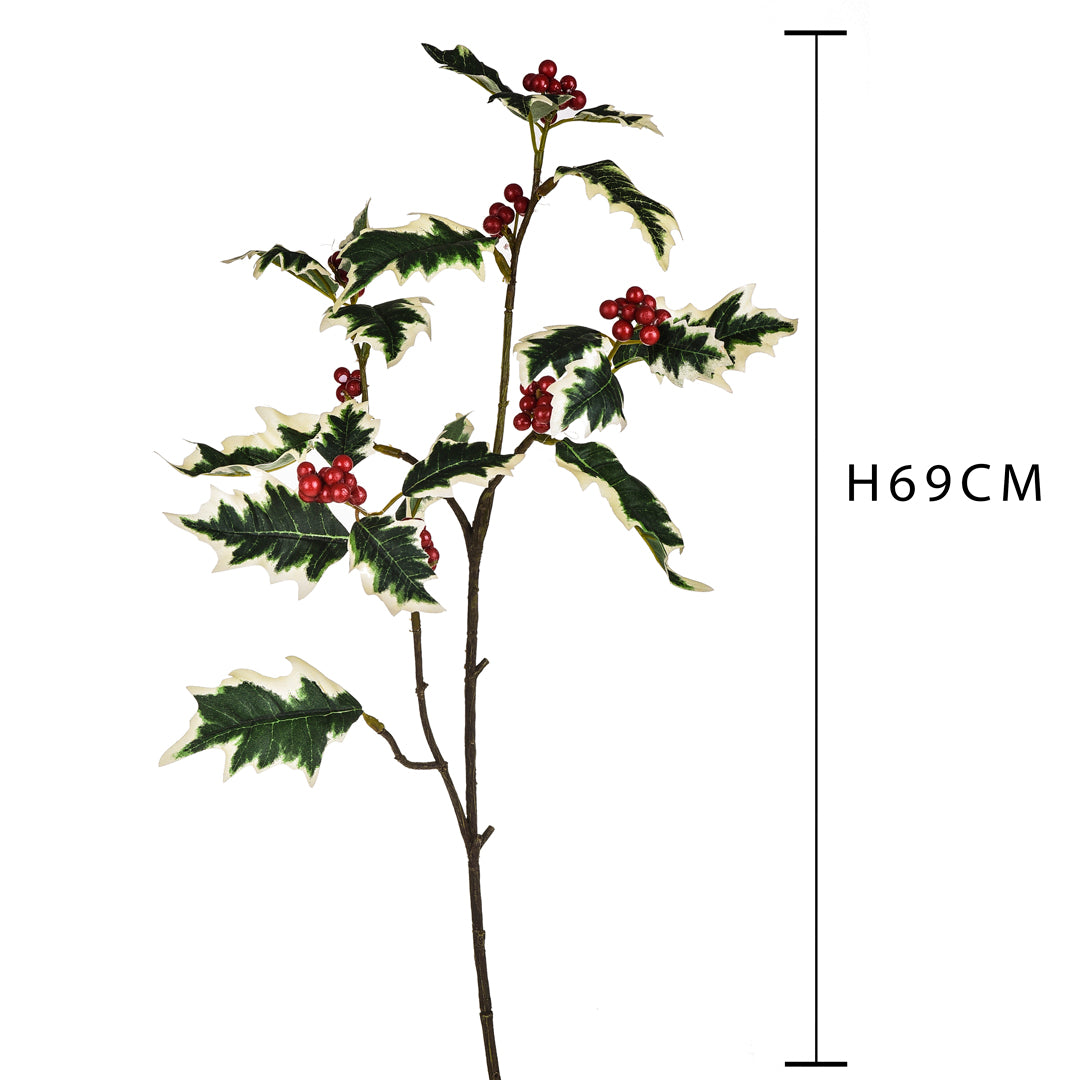 6 Pezzi • Ramo di agrifoglio • 68 cm