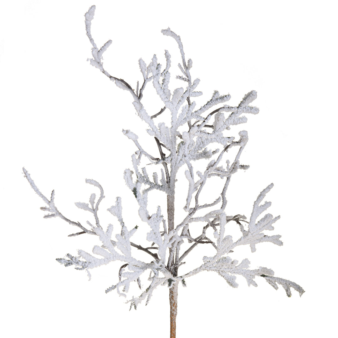 12 Pezzi • Ramo Con Neve • 50 cm