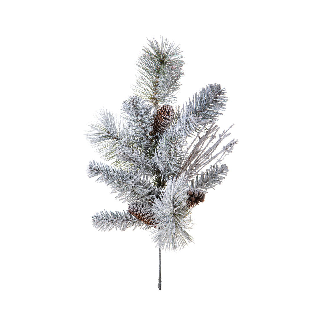 6 Pezzi • Pino con neve 12 tips • 48 cm