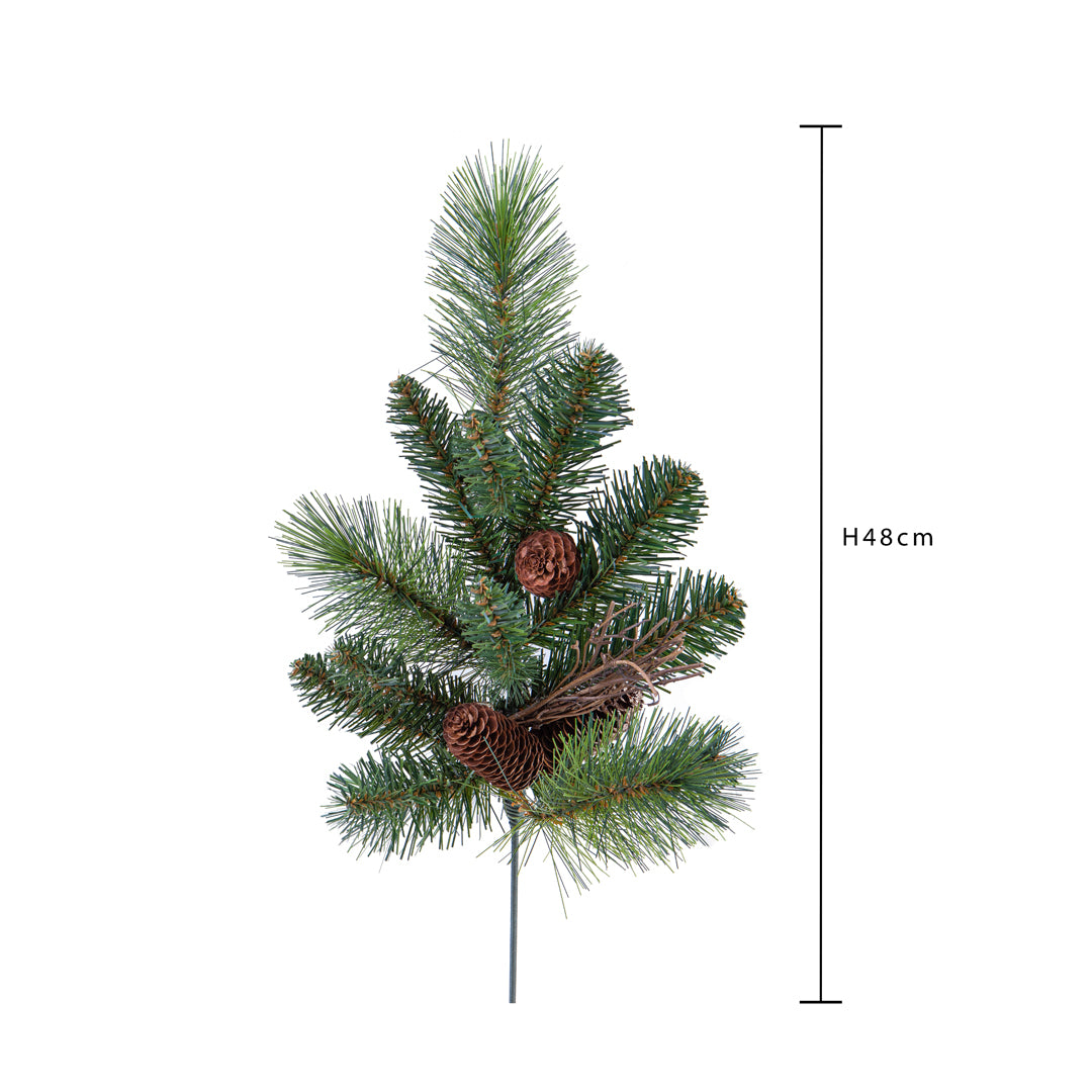 Pezzi 12 • Pino con pigne 2t • H 46 cm
