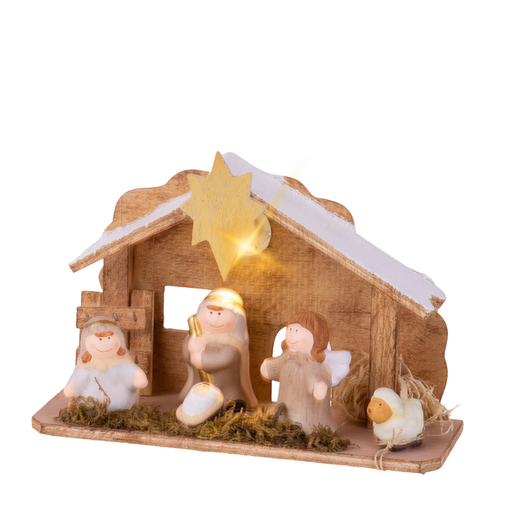 Nativita' con Led • 15,5 cm • 2 Pezzi