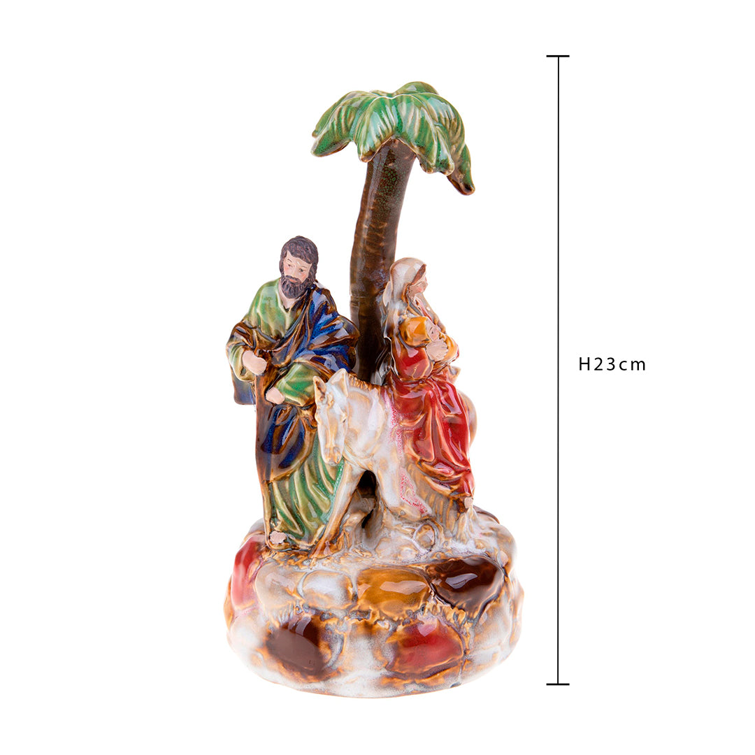 Natività carillon con asinello • 23 cm