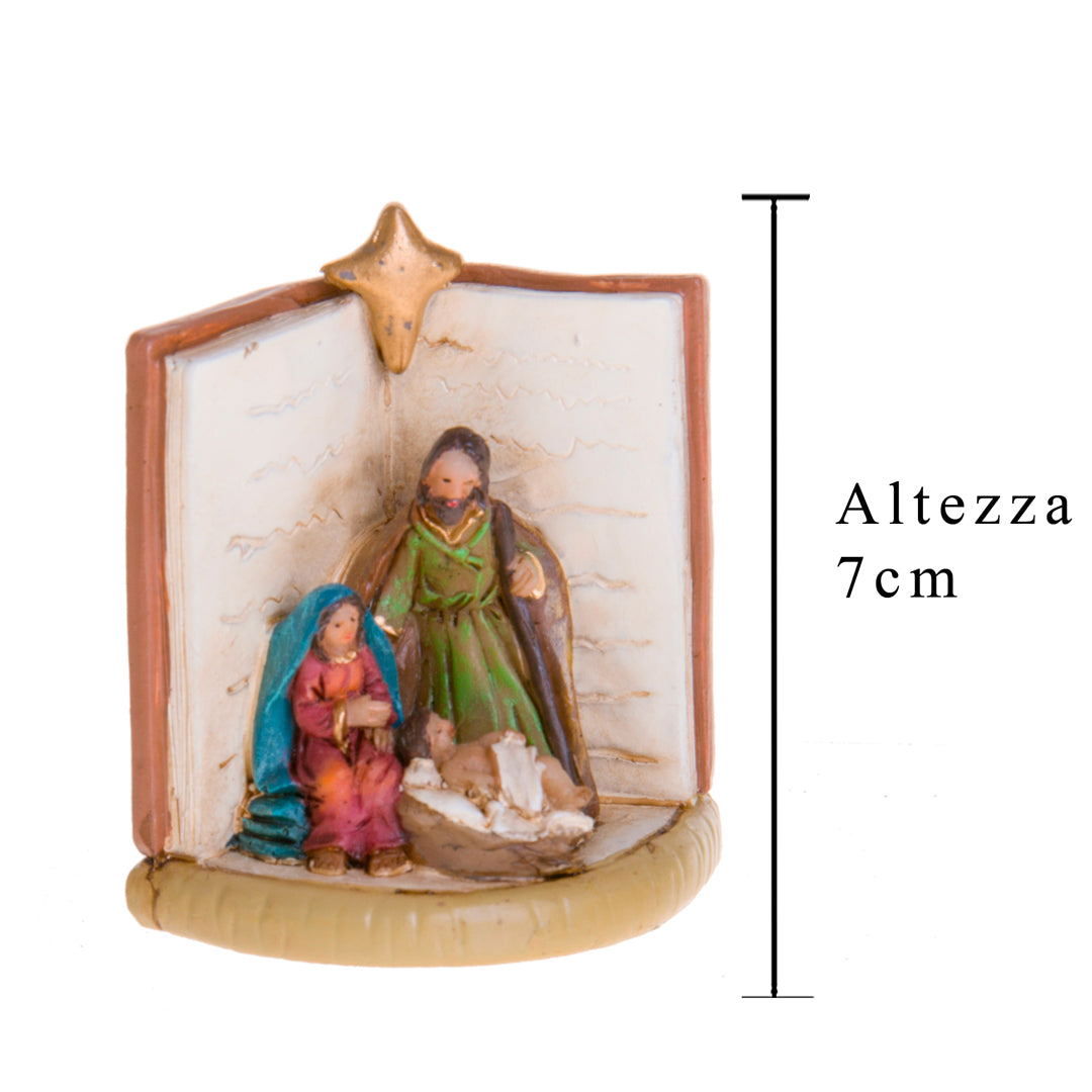 8 Pezzi • Natività su Libro • 7 cm