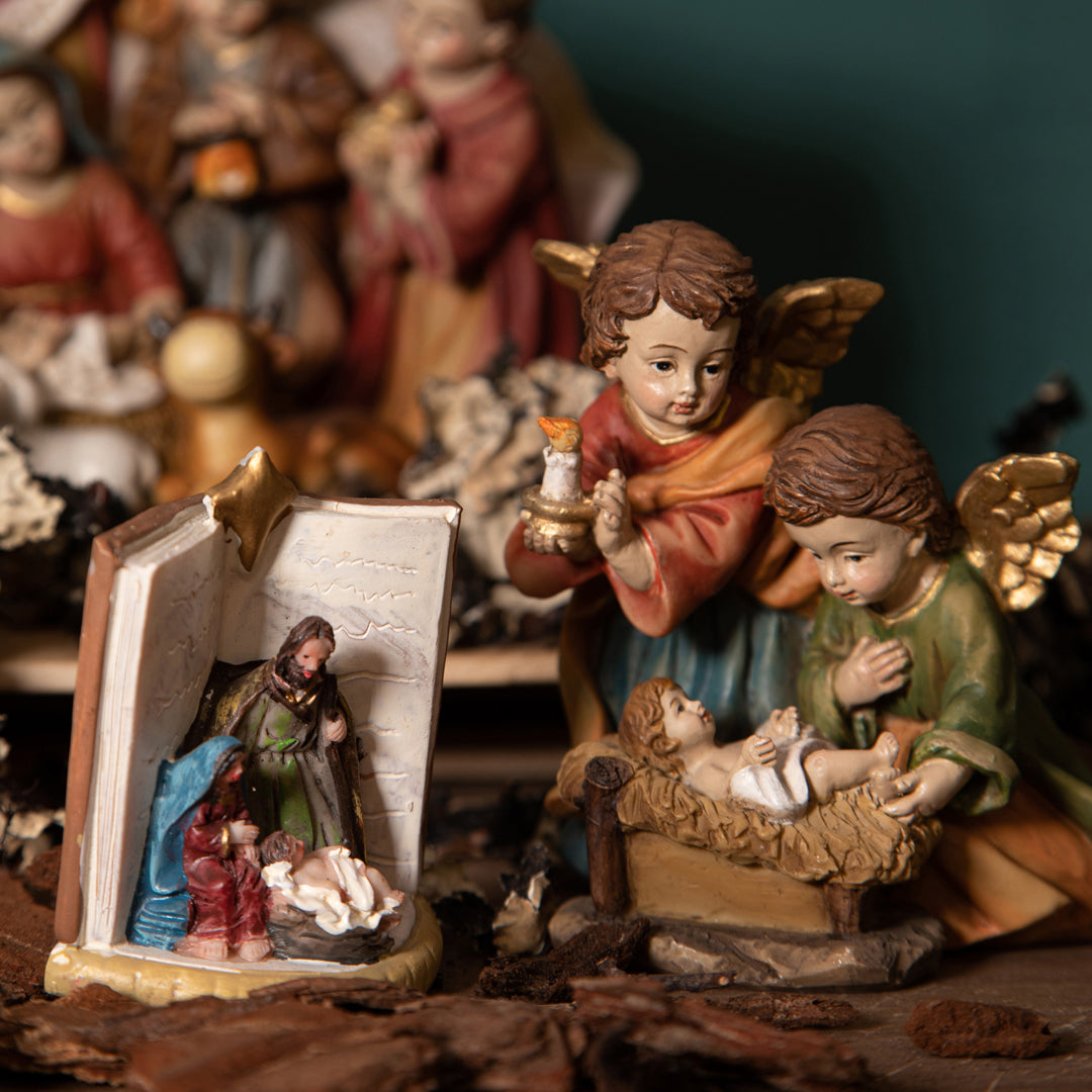 8 Pezzi • Natività su Libro • 7 cm