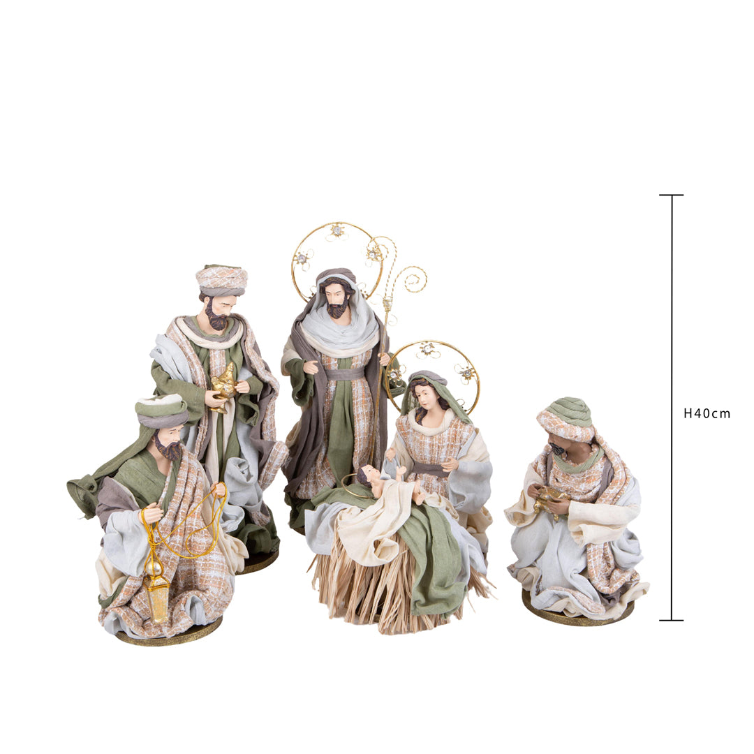 Natività 6 pz con re magi • H 40 cm
