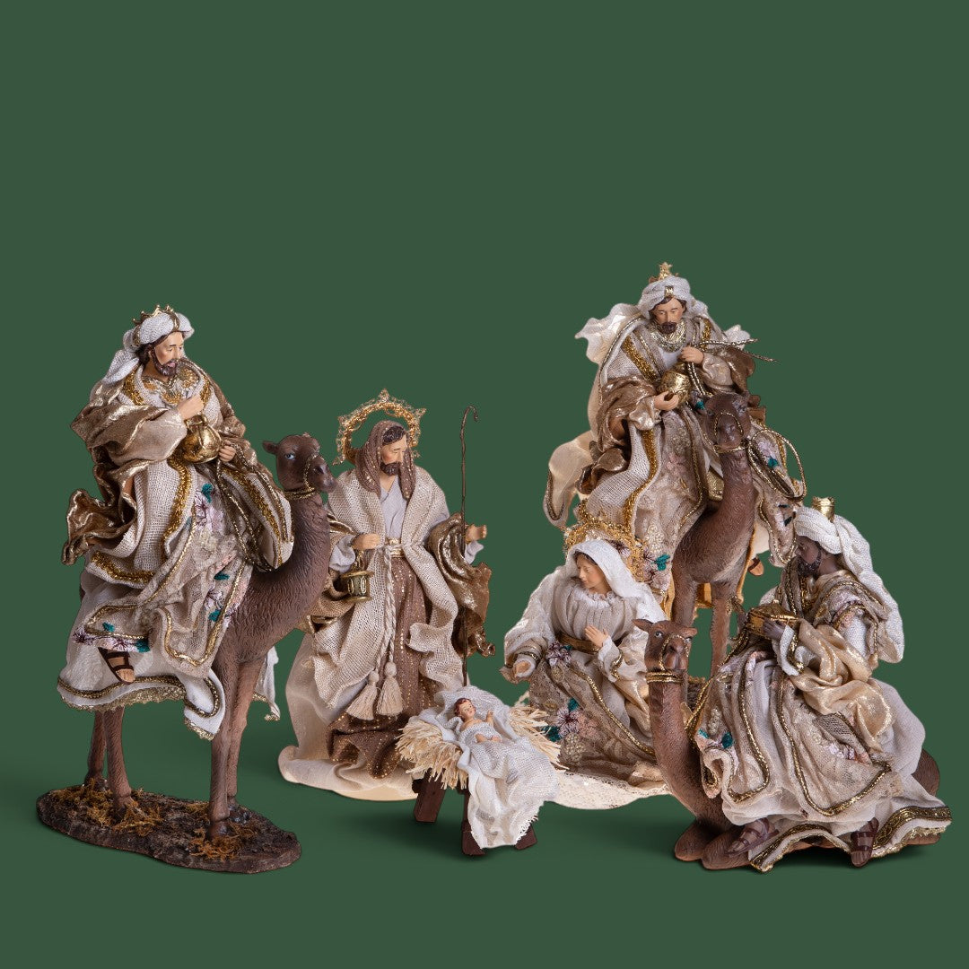 Nativita' 6 pz re magi senza cammello • H 30 cm